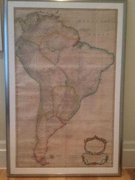 Thomas Kitchin South America map - 1755
