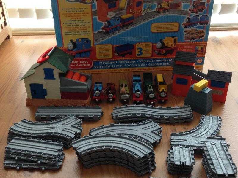 Thomas train track, Thomas trains, DVDs, books, puzzle