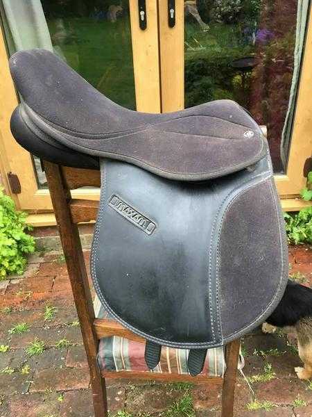 Thorowgood Maxam Synthetic Saddle - Wide - Pony - Black