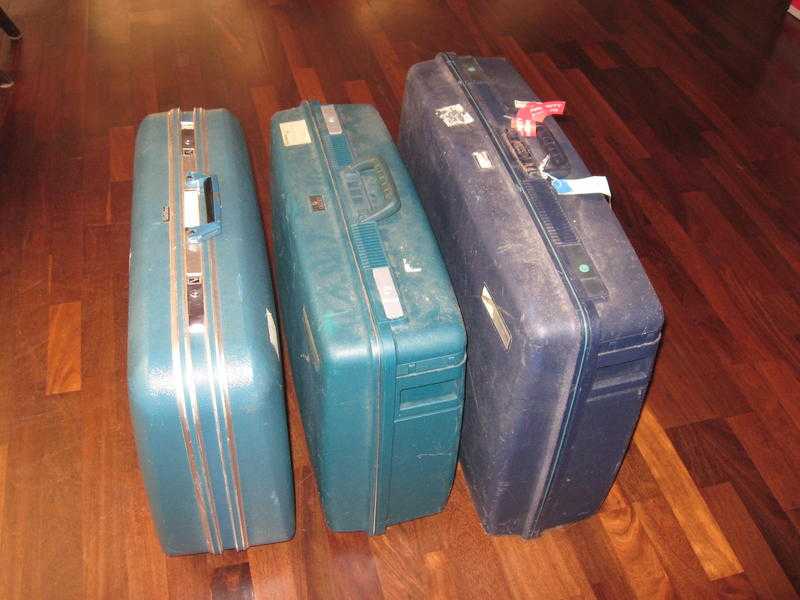 Three Delsey Suitcases hard shell