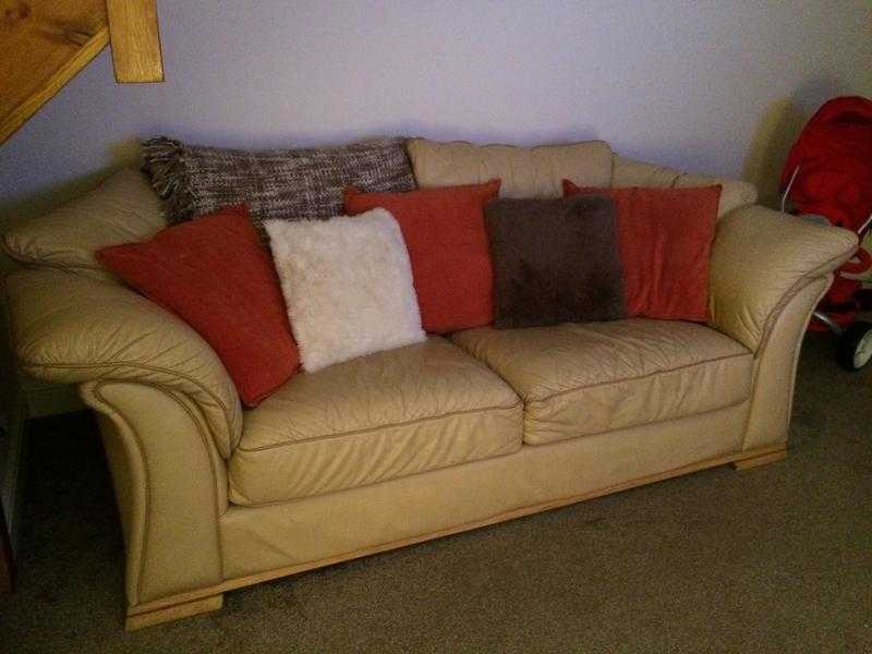 Three seater leather sofa