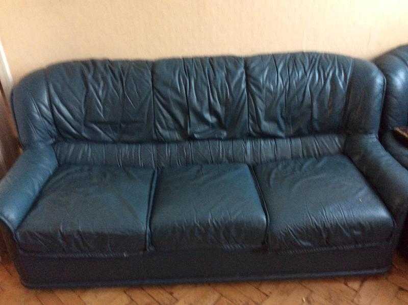 Three seater leather sofa