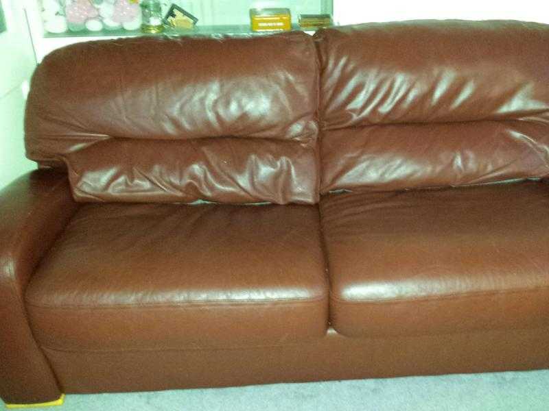 Three seater leather sofa  sofa bed FREE TO COLLECTOR