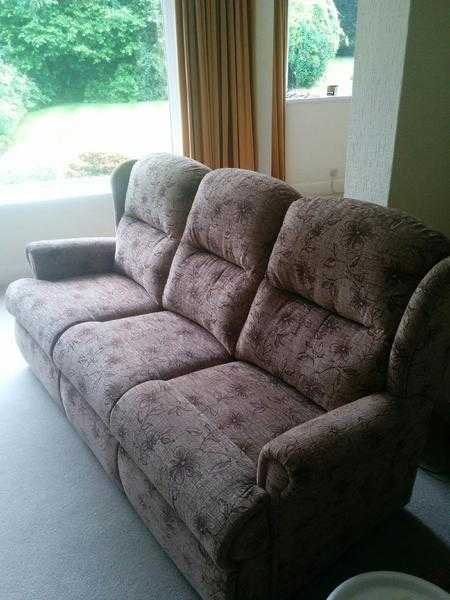 Three seater sofa and chair