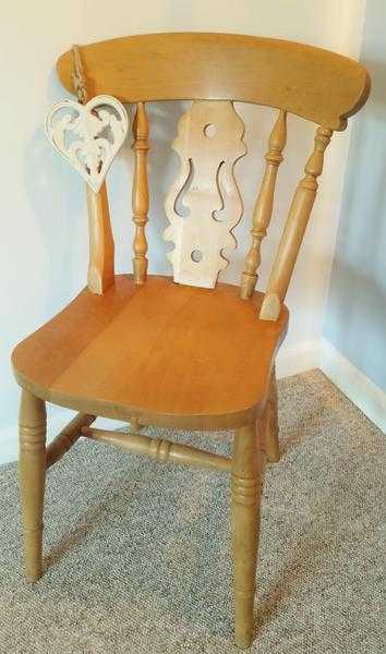 Three Solid Wood Windsor Chairs