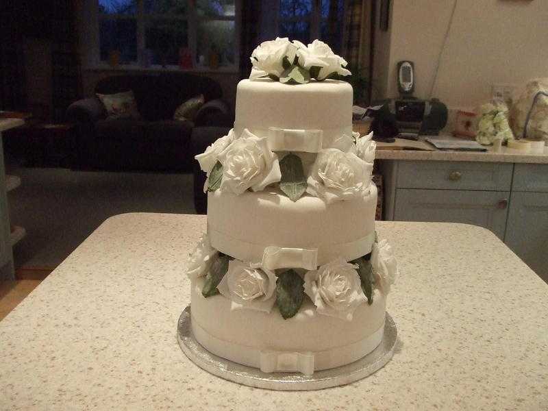 THREE TIER FAUX WEDDING CAKE