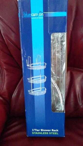 THREE TIER quotSTAINLESS STEELquot SHOWER CADDY