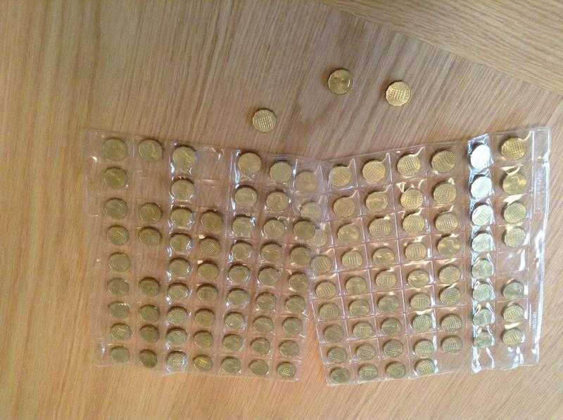 Threepenny coins (thrupenny piece) 119 coins dated 1967. Virtually mint condition