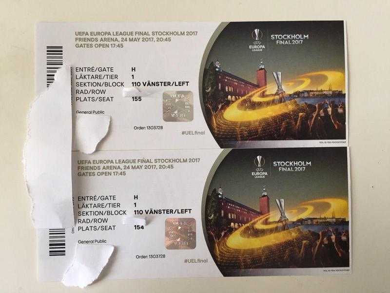 Tickets UEFA Europa League Final Manchester United - Ajax Amsterdam Stockholm 2017