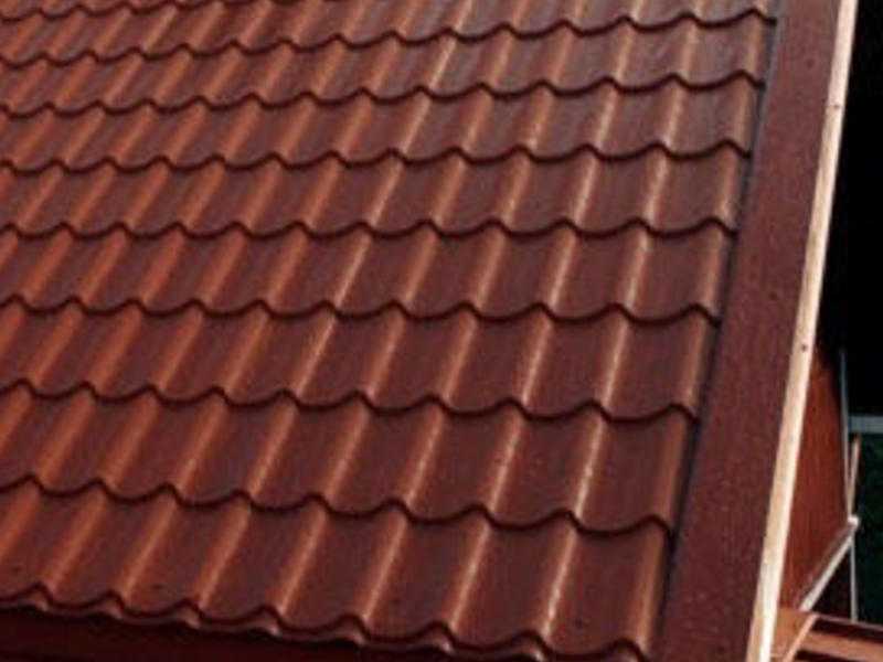 Tile effect roofing sheets
