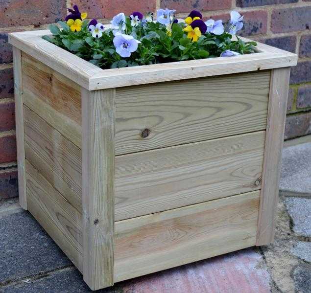 Timber Wooden Decking Garden Flower Planter Box