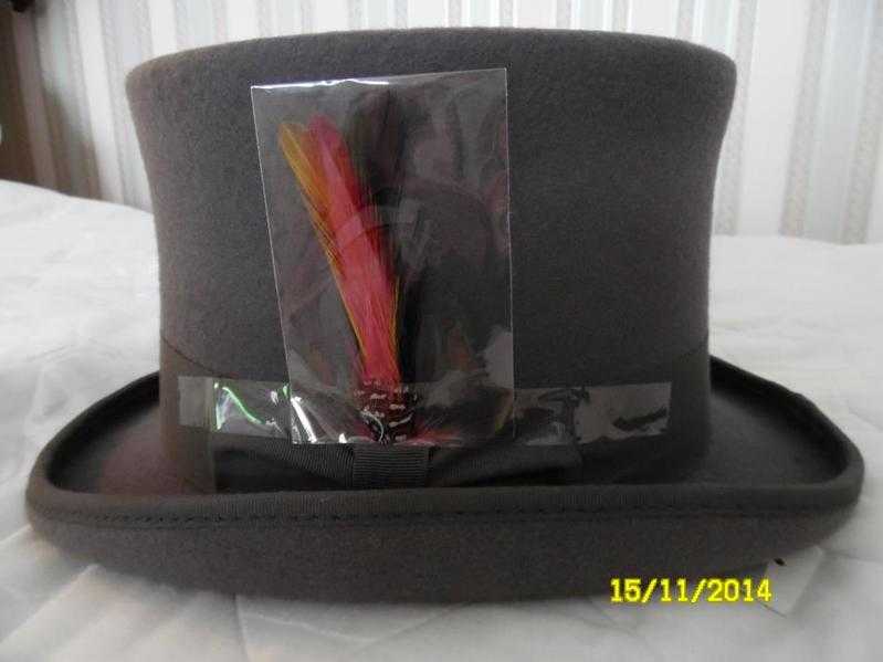 Top Hat - Medium Size - Mens Grey Wool - Brand New