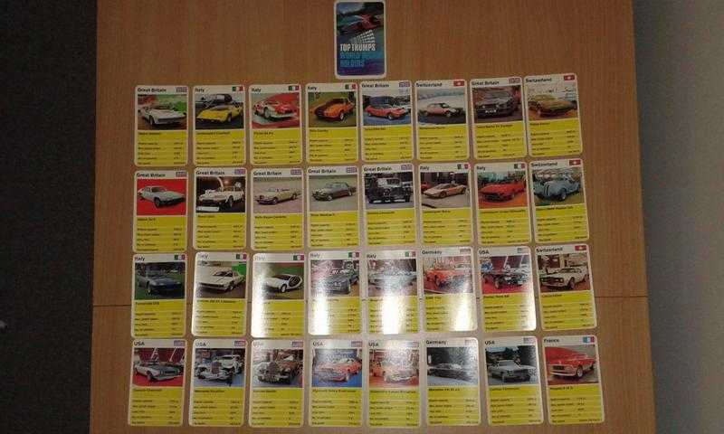 Top Trumps 1978 VINTAGE PLAYING CARDS.