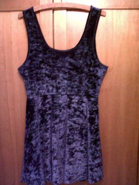 TopShop Ladies Blue Sleeveless Short Dress - Size UK 14