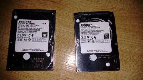 TOSHIBA X2 500GB 2.5 INCH HARD DRIVES