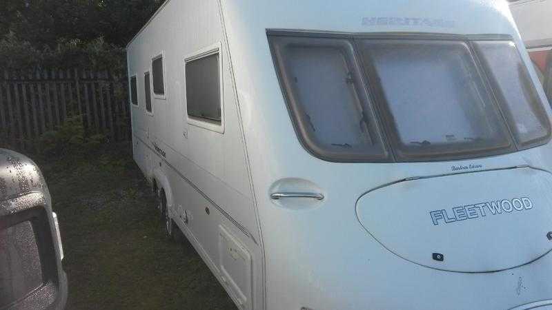Touring Caravan 4 Berth Fleetwood Heritage 640 ES Twin Axle with Motor Movers amp Awning