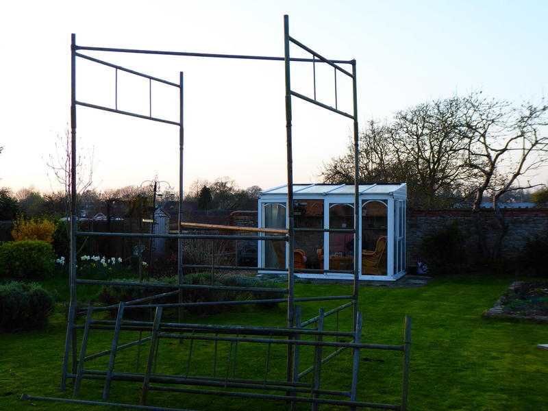 Tower scaffolding. Galvanised heavy duty 7ft square 16ft high