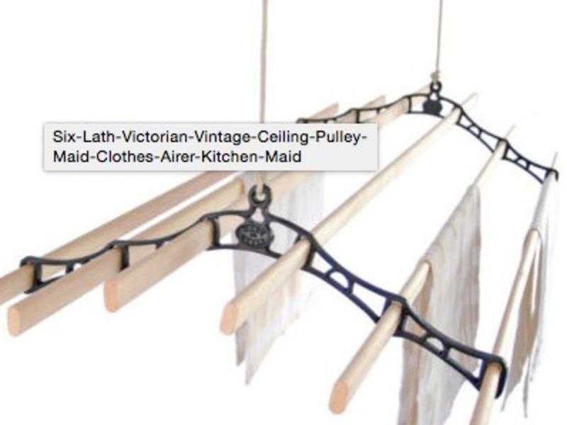 TRADITIONAL IRON amp WOOD PULLY CLOTHES AIRER