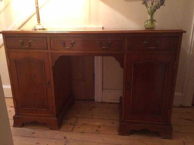 Traditional yew wood desk  bureau for sale 70.