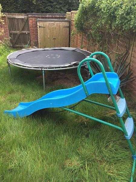 Trampoline and slide