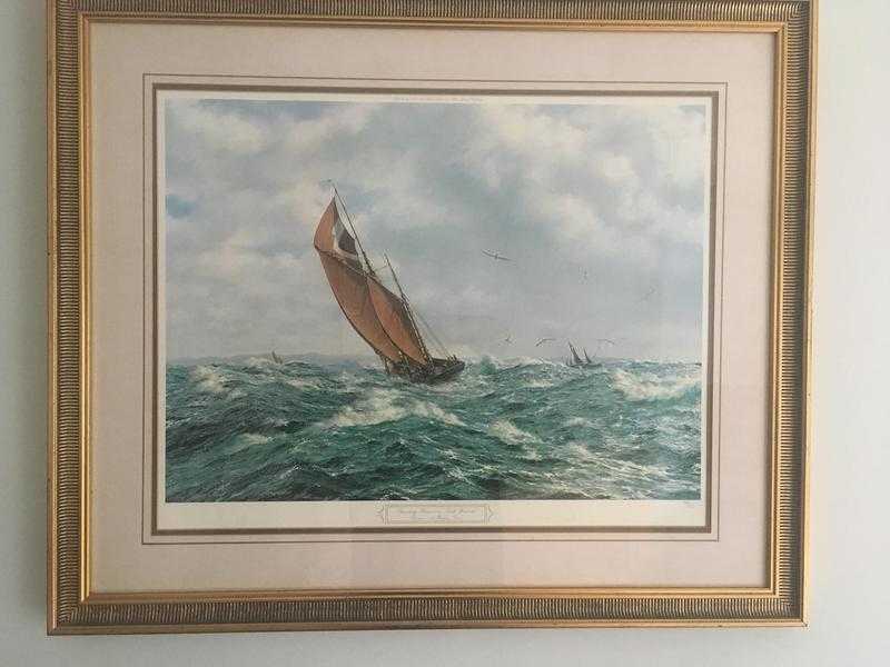 Trashing home in a south westerly limited edition framed print by the late John Chancellor