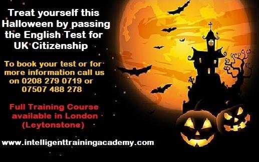 Treat Yourself this Halloween by Passing the English Test for UK Citizenship