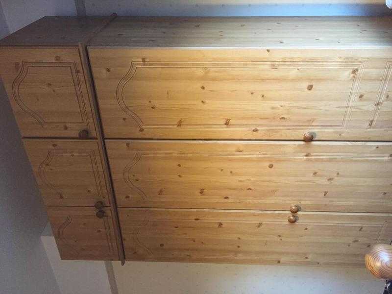 Triple pine wardrobe