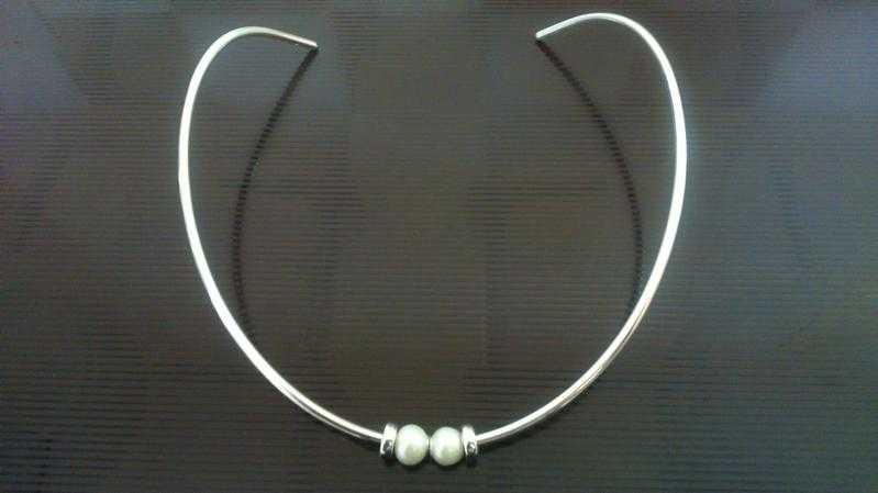 TROLLBEADS WHITE PEARL NECK BANGLE UNWORN NEW  150