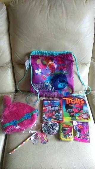 Trolls DVD and Merchandise,all brand new unused