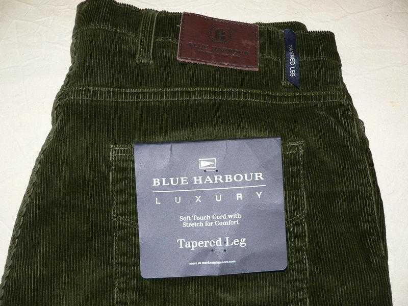 Trousers. 039Brand New039 MampS luxury cord (3 pairs, Dark red, green, blue) 38 inch waist.