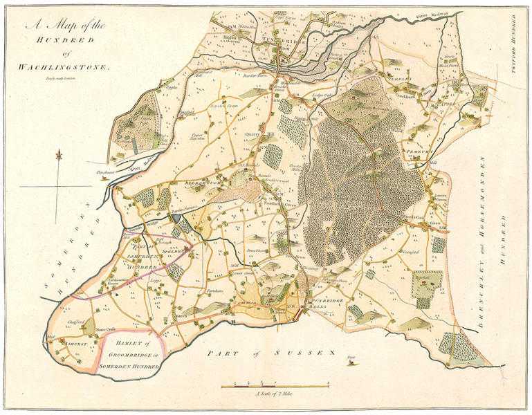 TUNBRIDGE WELLS 1778 MAP