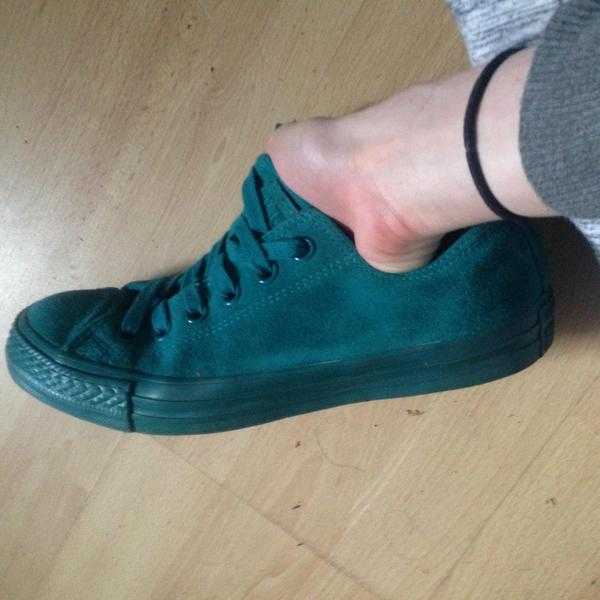 Turquoise suede converse