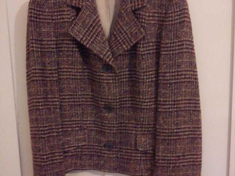 Tweed Wool Jacket Size 10 Charles Tyrwhit new