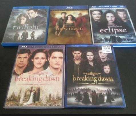 Twilight dvds (all 5 films)