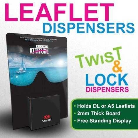 Twist and Lock Leaflet Dispenser Printing