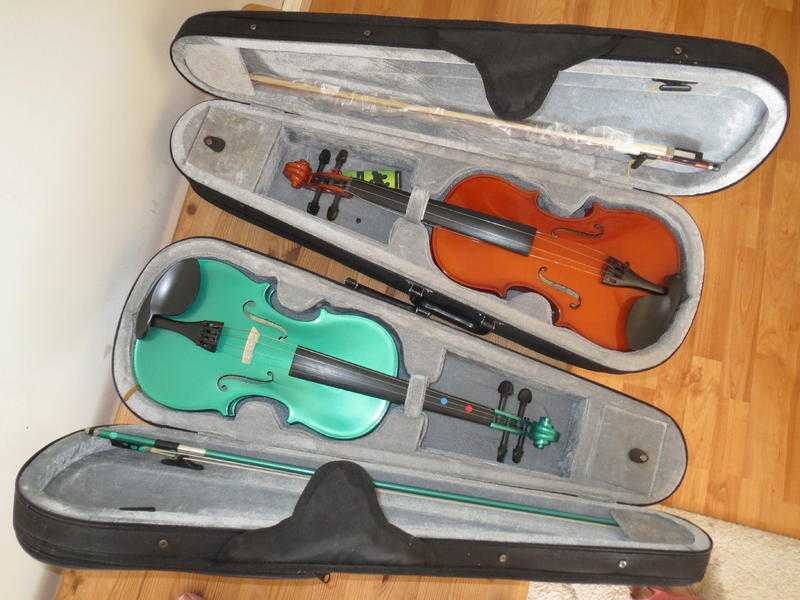 two Archetto Presto Violins, child size 22quot long