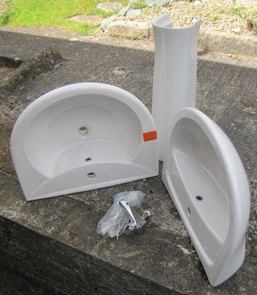 Two Bathroom wash basins - unused. One mono tap.