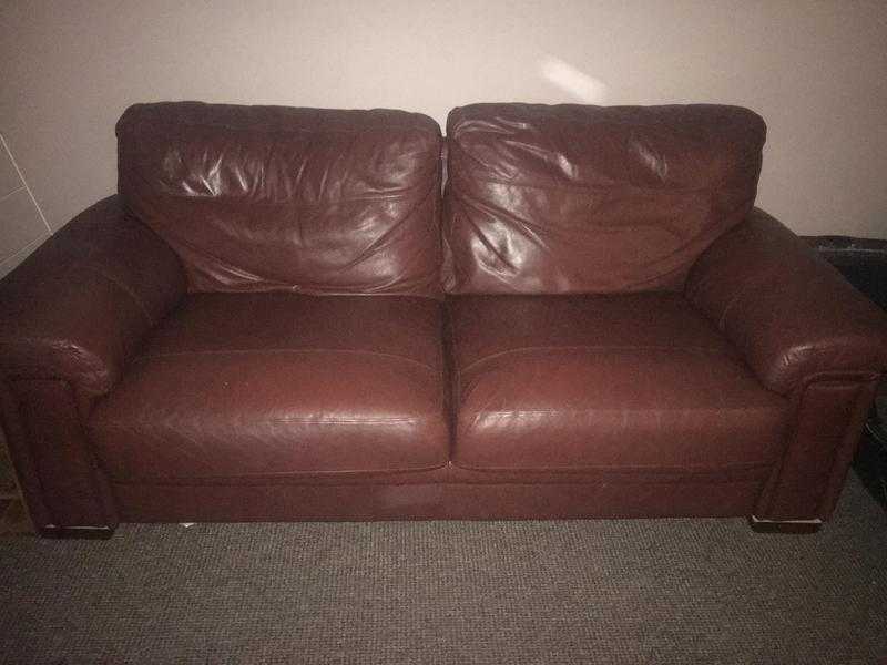 Two brown leather sofas barker and stone house