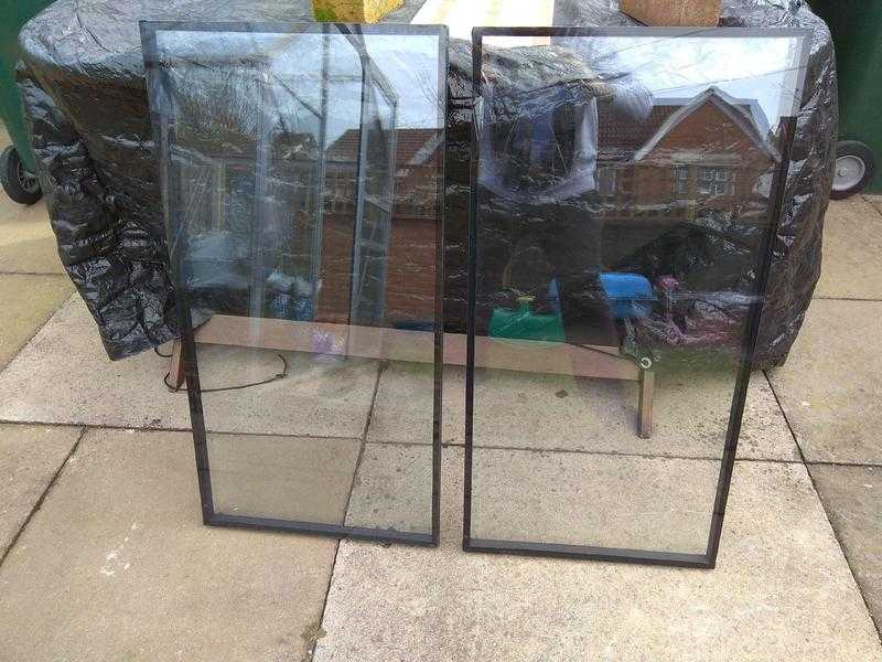 Two clear single panes of double glazing glass for sale