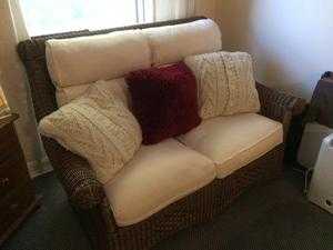 Two cream sofas for sale