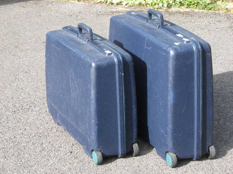Two Delsey suitcases