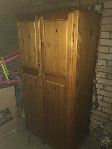 Two Door Pine Wardrobe