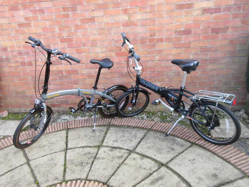 Two folding bikes