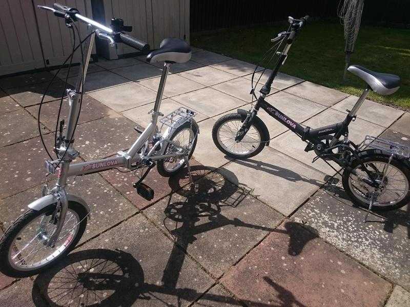 Two folding bikes