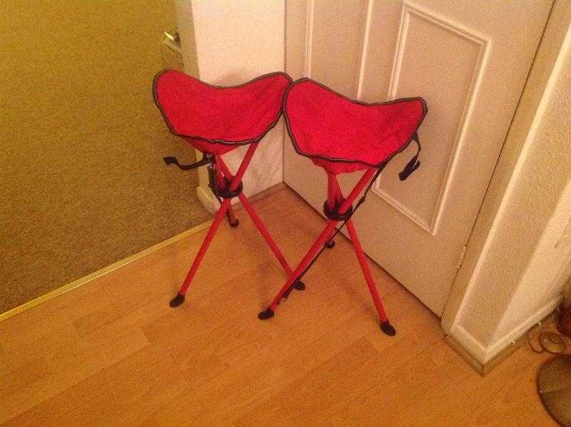 Two Folding Camping Stools