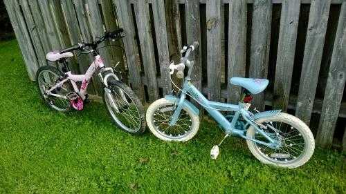 Two girls bikes