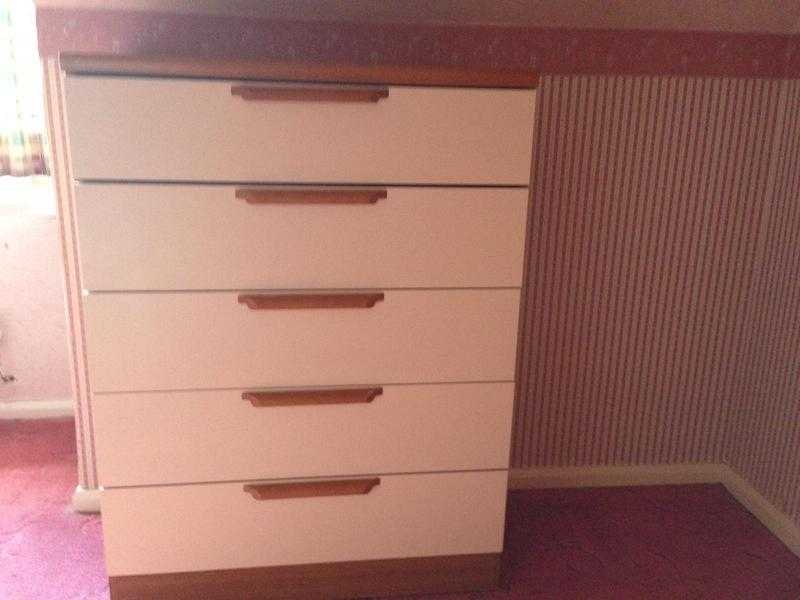 two identical sets of drawers