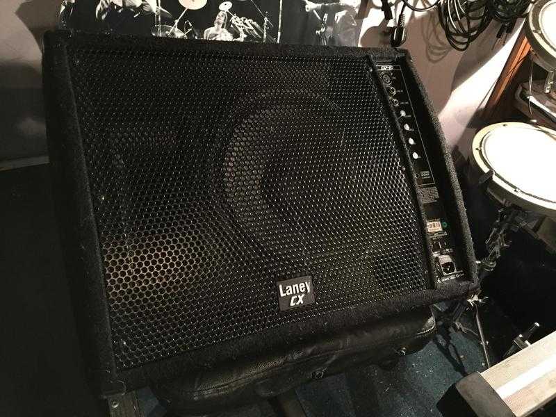 Two Laney  12quot powered monitor speakers