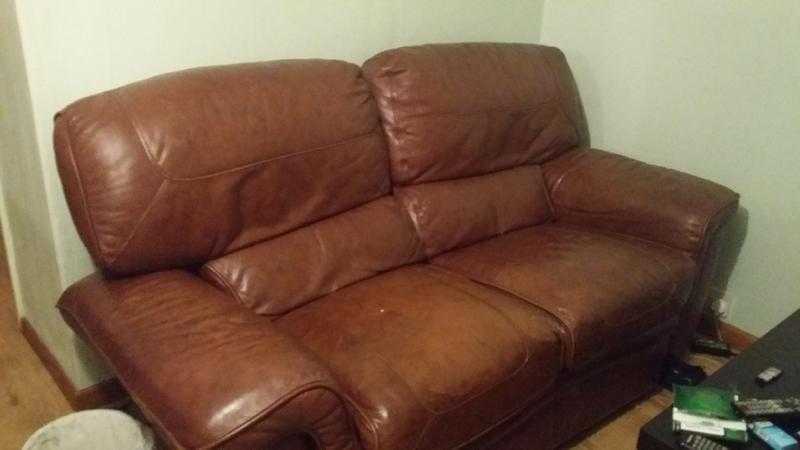 two leather reclining sofas for sale 300 for both pick up only