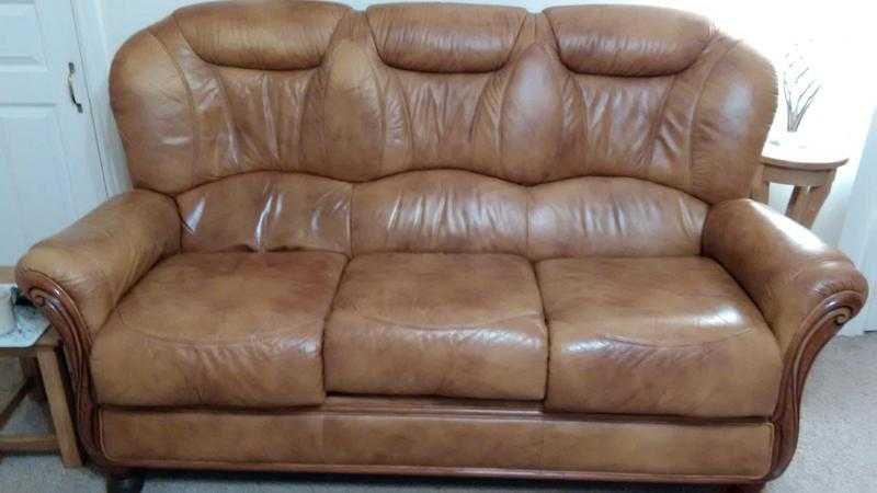 two leather sofas